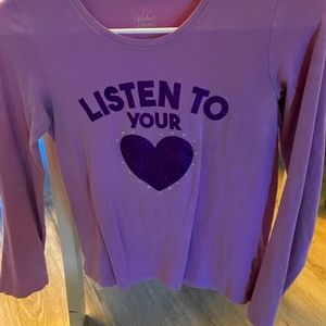 Purple long sleeve shirt